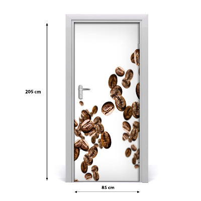 Papel de parede em porta Grãos de café