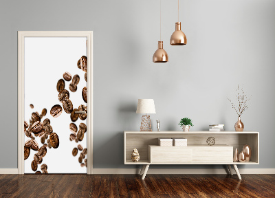 Papel de parede em porta Grãos de café