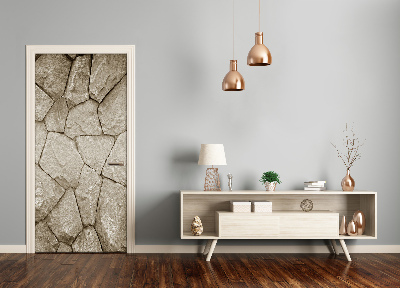 Autocolante para porta Muro de pedra