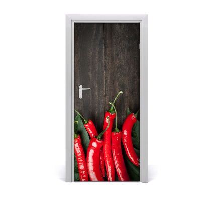 Autocolante para porta Pimentas