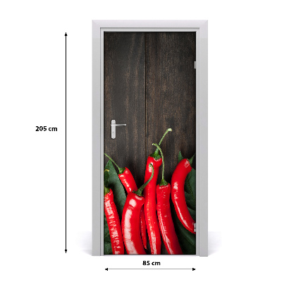 Autocolante para porta Pimentas