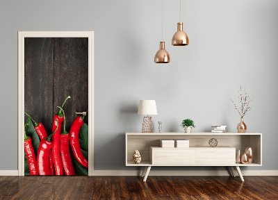 Autocolante para porta Pimentas