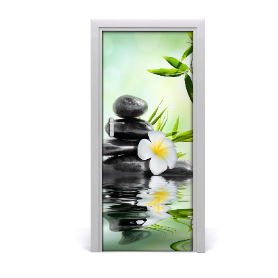 Autocolante para porta Porta de bambu