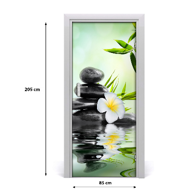 Autocolante para porta Porta de bambu