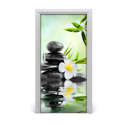 Autocolante para porta Porta de bambu