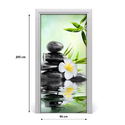 Autocolante para porta Porta de bambu