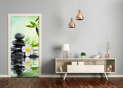 Autocolante para porta Porta de bambu