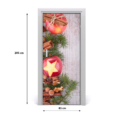 Autocolante para porta Maçãs de Natal