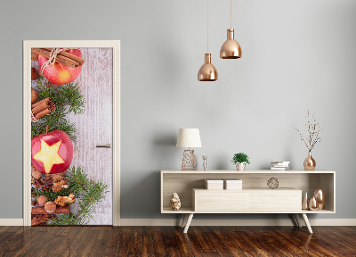 Autocolante para porta Maçãs de Natal