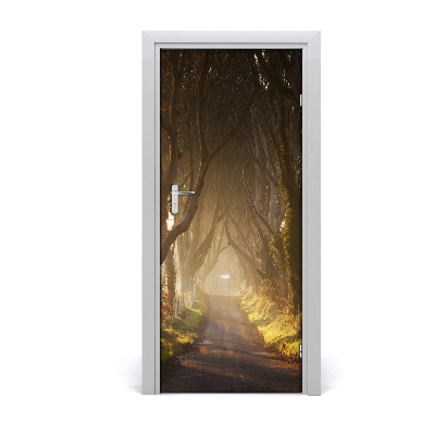 Adesivo em porta Caminho na floresta