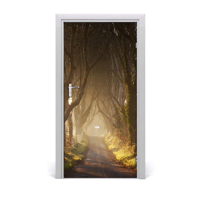 Adesivo em porta Caminho na floresta