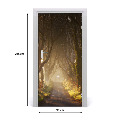 Adesivo em porta Caminho na floresta