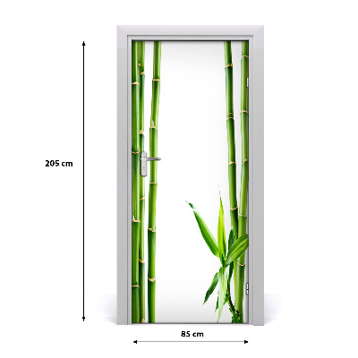 Papel de parede em porta Porta de bambu