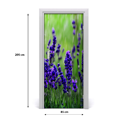 Autocolante para porta Campo de lavanda