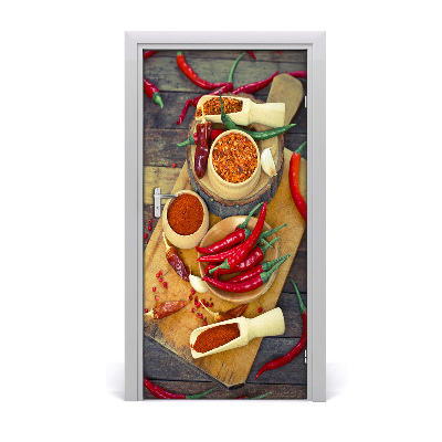 Adesivo em porta Pimentas