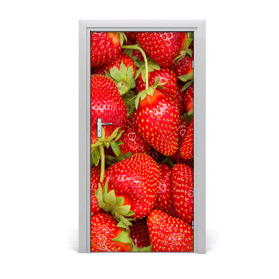 Autocolante para porta Morangos