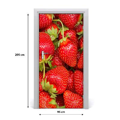 Autocolante para porta Morangos