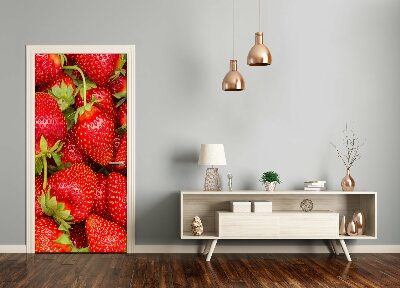 Autocolante para porta Morangos