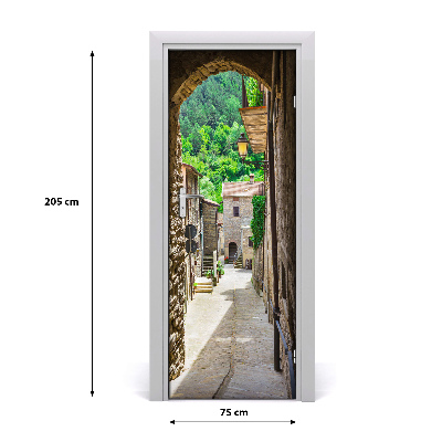 Adesivo em porta Uma rua encantadora