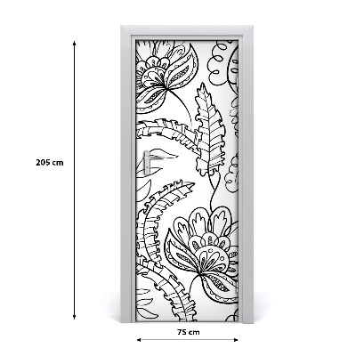 Autocolante para porta Fundo Zentangle