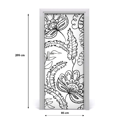 Autocolante para porta Fundo Zentangle