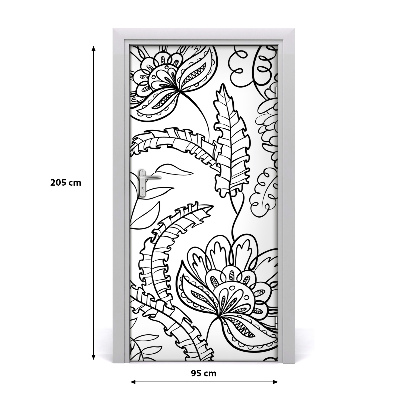 Autocolante para porta Fundo Zentangle