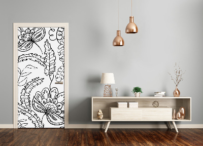 Autocolante para porta Fundo Zentangle