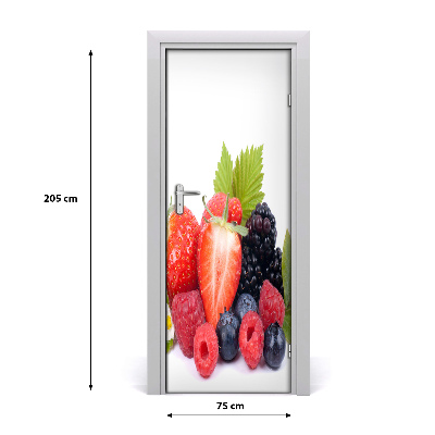 Papel de parede em porta Frutas da floresta