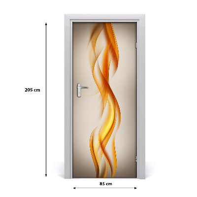 Adesivo em porta Ondas abstratas