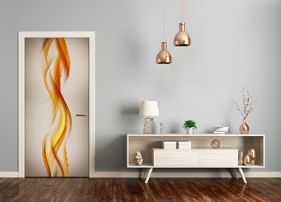 Adesivo em porta Ondas abstratas