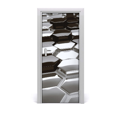 Autocolante para porta Abstração 3D