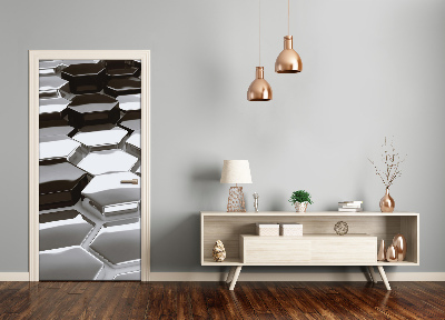 Autocolante para porta Abstração 3D