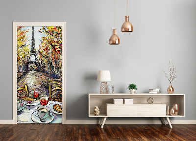 Papel de parede em porta Café da manhã em