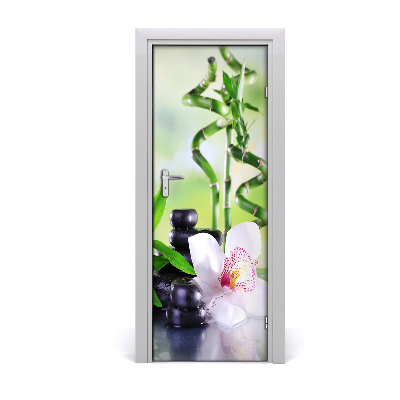 Adesivo em porta Porta de bambu