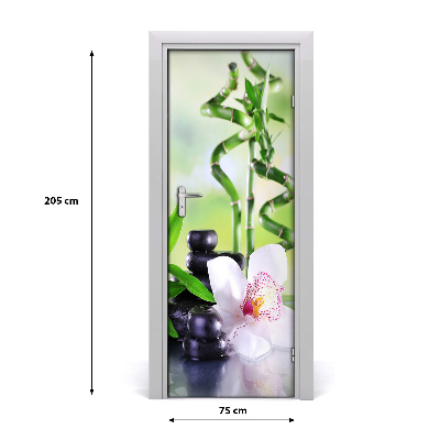 Adesivo em porta Porta de bambu