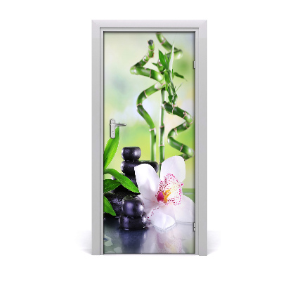 Adesivo em porta Porta de bambu