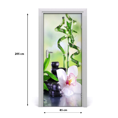 Adesivo em porta Porta de bambu