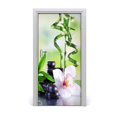 Adesivo em porta Porta de bambu