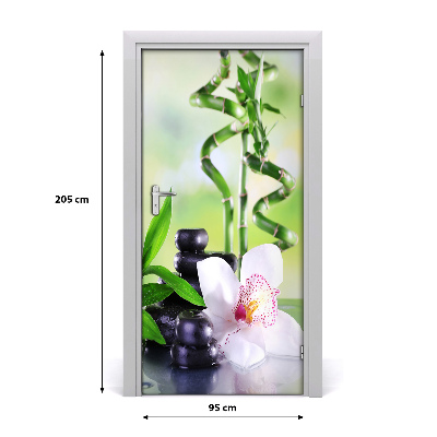 Adesivo em porta Porta de bambu