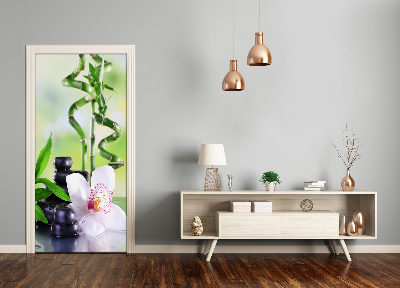 Adesivo em porta Porta de bambu