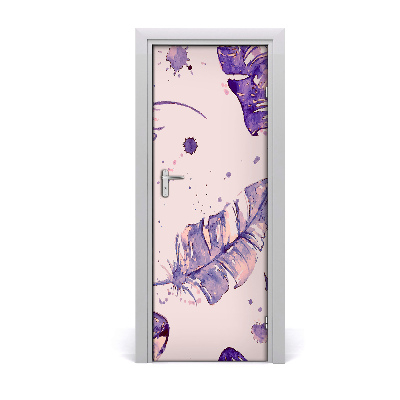 Papel de parede em porta casa Penas