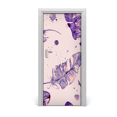 Papel de parede em porta casa Penas