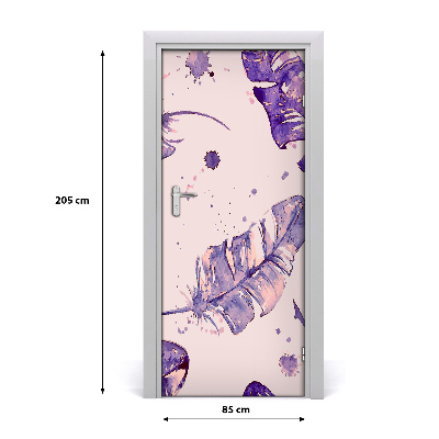 Papel de parede em porta casa Penas