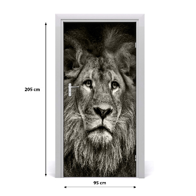 Adesivo em porta Leão