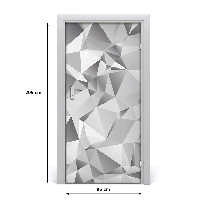 Autocolante para porta Abstração 3D
