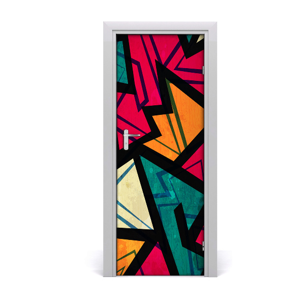 Autocolante para porta Fundo geométrico