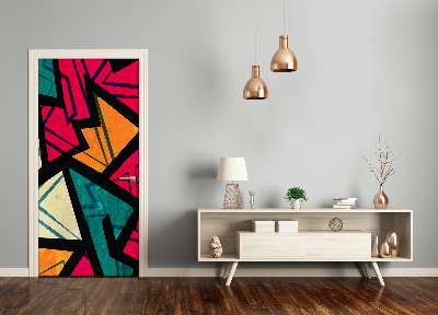 Autocolante para porta Fundo geométrico