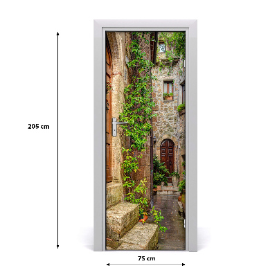 Autocolante para porta ruas italianas