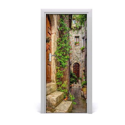 Autocolante para porta ruas italianas