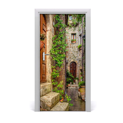 Autocolante para porta ruas italianas
